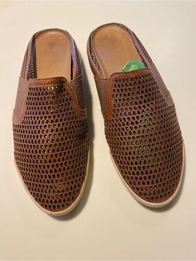 Frye women’s Brown Perforated Slip-On Shoes